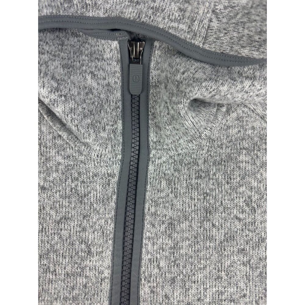 Lululemon Fleece and Thank You Pullover Hoodie Sweater Heathered White Gray 6 - Picture 5 of 7